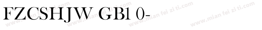 FZCSHJW GB1 0字体转换